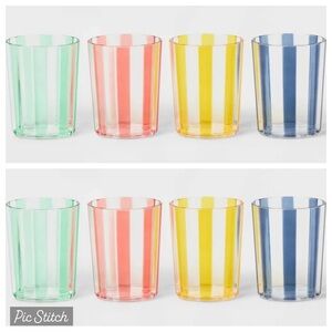 Sun Squad (Target) Striped Tumblers (set of 8)